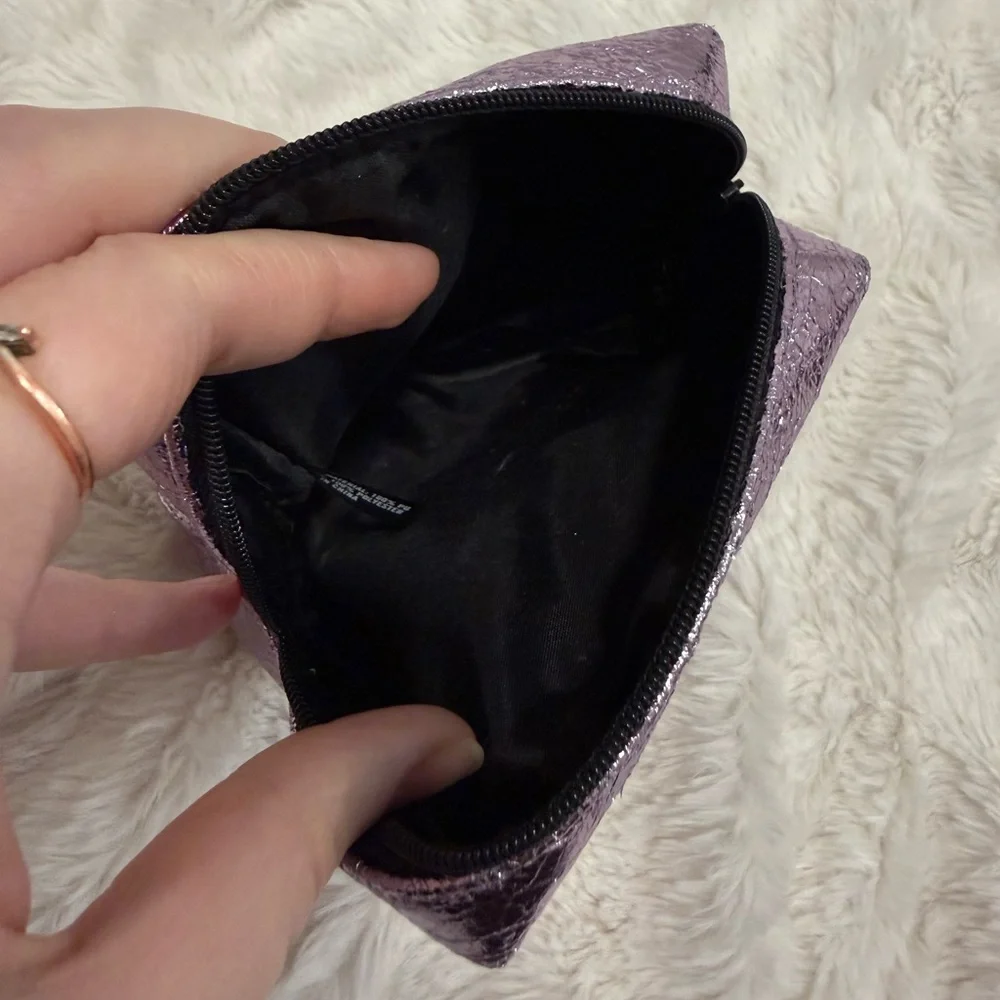 MAC Cosmetics Purple Metallic Makeup Bag